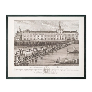 Widok gmachu Uniwersytetu Wrocławskiego z ok. 1800r.
