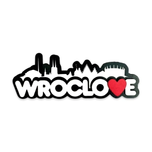 Magnes pamiątkowy Wroclove logo