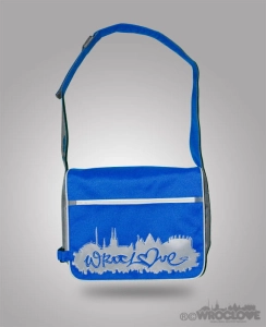 Torba na laptopa niebiesko-szara